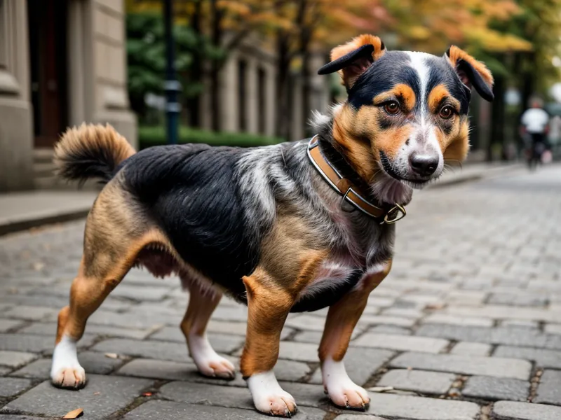 Nahaufnahme einer Hand an der Biothane-Leine während einer Hundebegegnung im Berliner Straßenverkehr