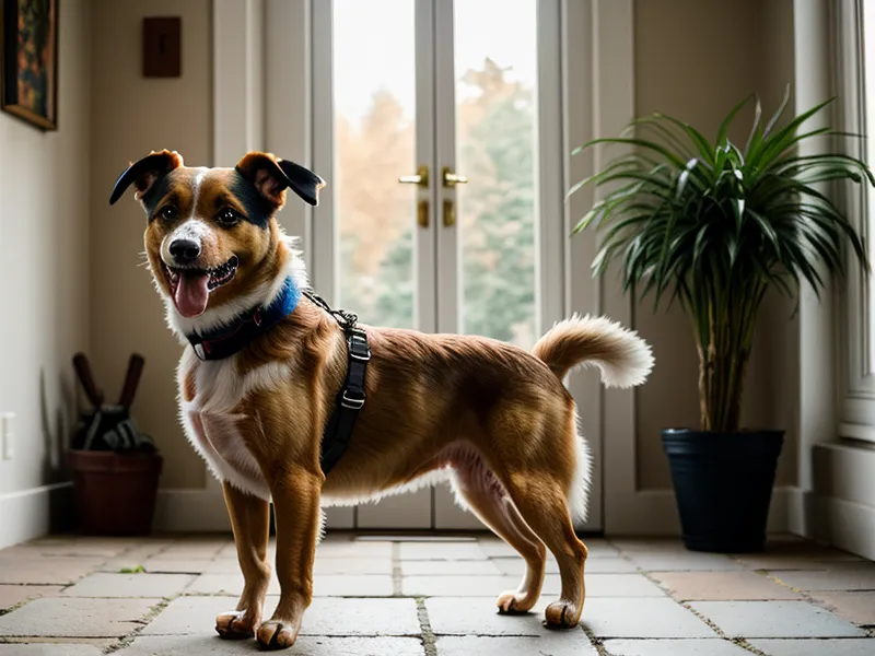 Klebebandspuren neben einem Hundekörbchen in einer Berliner Altbauwohnung