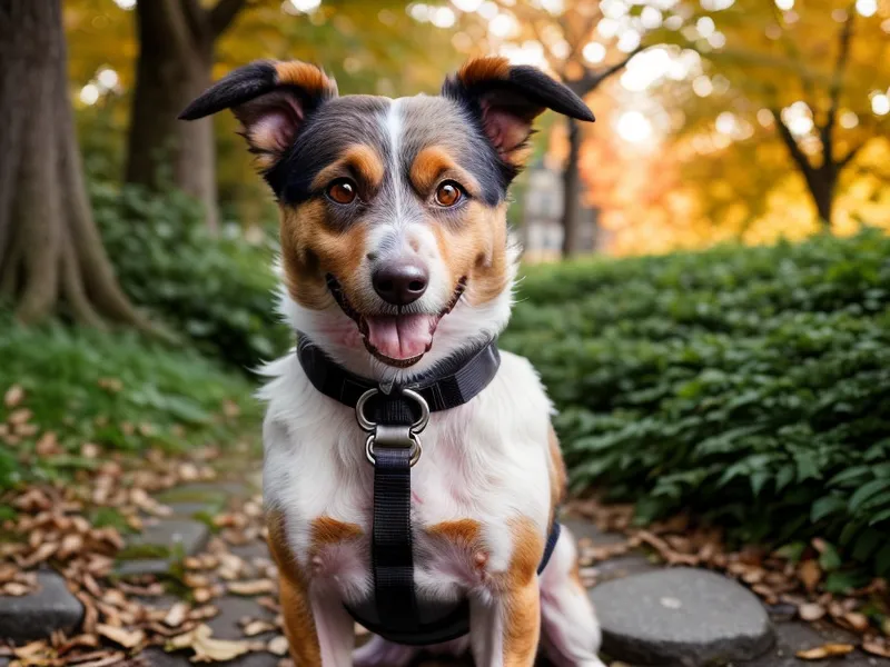 Laptop mit Online-Hundekurs zur Leinenführigkeit, im Hintergrund liegt eine Hündin