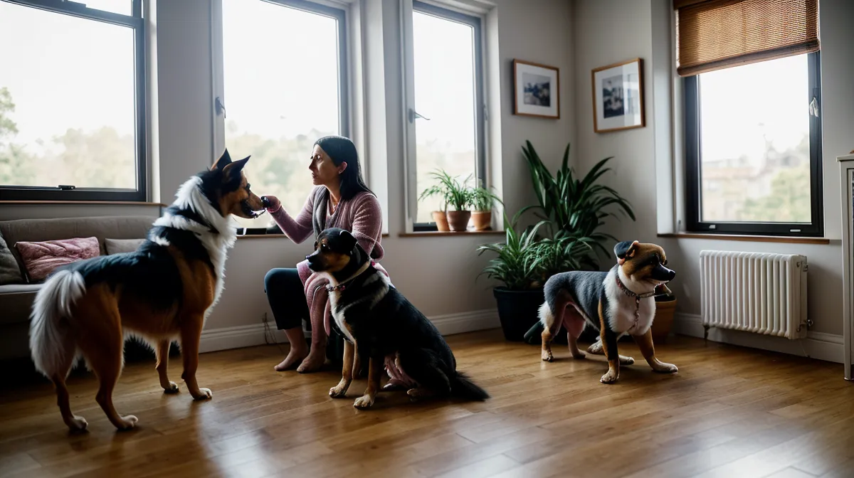 Frau mit Rückenschmerzen wird von ihrem Hund an der Leine durch Kreuzberg gezogen – Alltag mit Leinenaggression und Stadthund