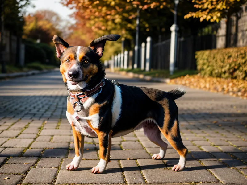 Angespannte Hundeleine als Zeichen von Leinenaggression bei einem reaktiven Hund in Berlin