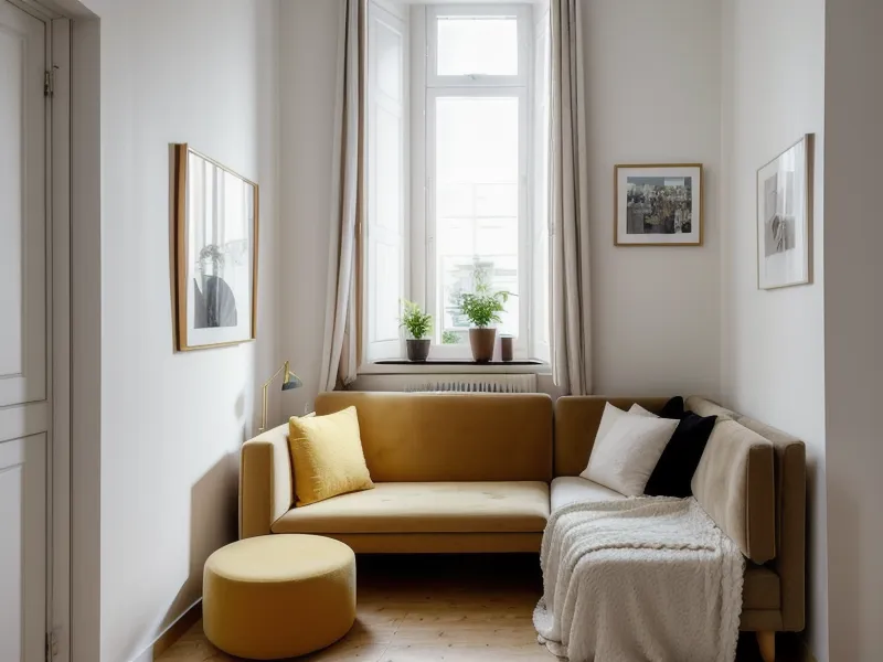 Berliner Hundealltag mit reaktivem Hund: Hundebett in der Zimmerecke mit Klebebandspuren an der Wand