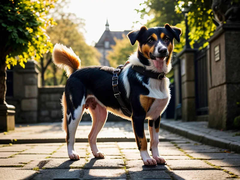 Graue Klebebandreste auf altem Parkettboden in einer Berliner Wohnung als Spur früherer Beruhigungsversuche bei einem Tierschutzhund